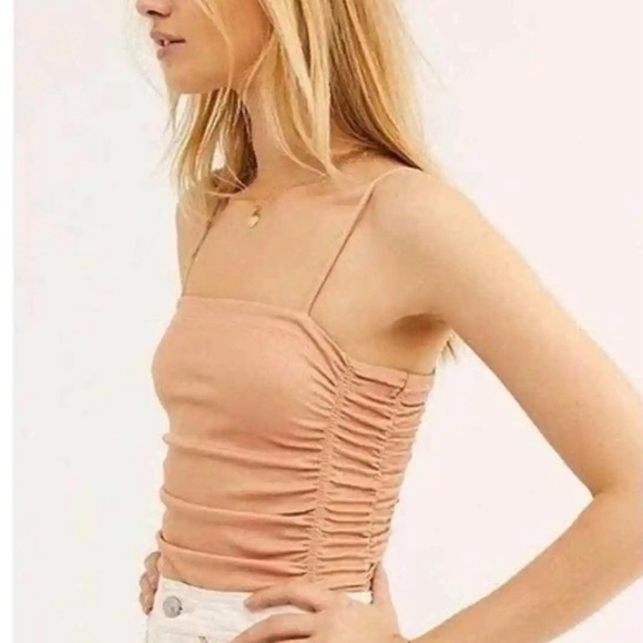 Free People On Your Side Ruched Tank Bodysuit - Picture 2 of 3